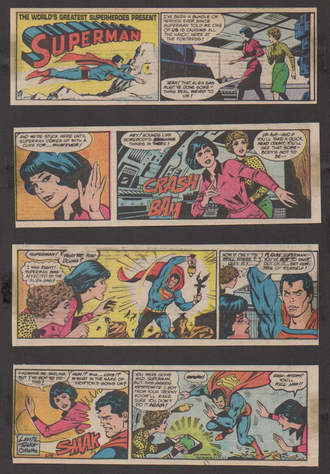 Q01a WORLD'S GREATEST SUPERHEROES Sunday Quarter Page Strip September 17,  1978